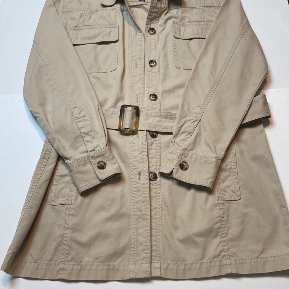 Emanuel Ungaro Liberte Khaki Belted Utility Jacket Size 4 - Picture 7 of 16
